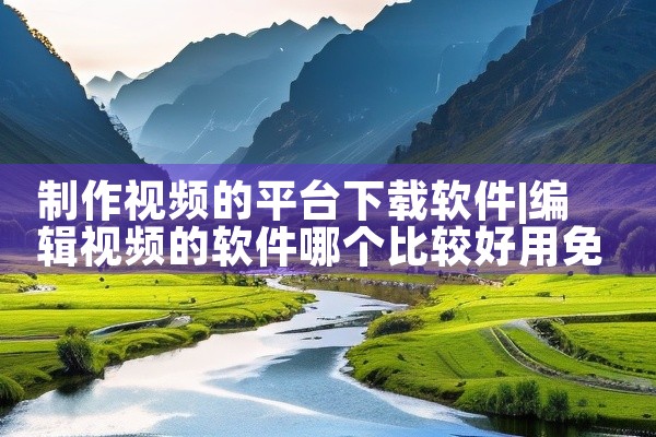 制作视频的平台下载软件