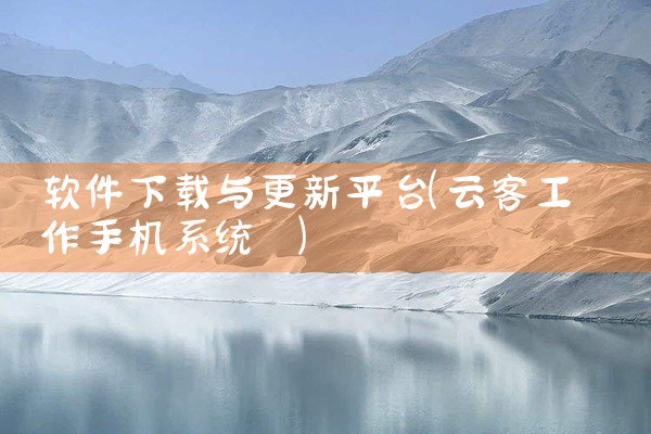 软件下载与更新平台