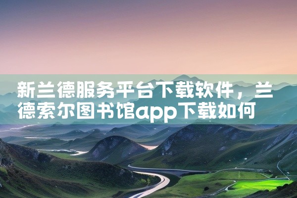 新兰德服务平台下载软件