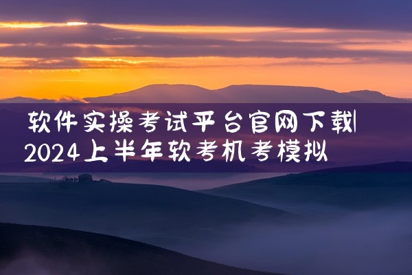 软件实操考试平台官网下载