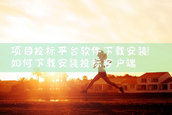 项目投标平台软件下载安装