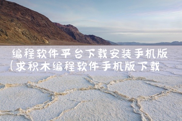 编程软件平台下载安装手机版